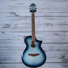 Ibanez AEWC400 Acoustic Electric Guitar | Indigo Blue Burst