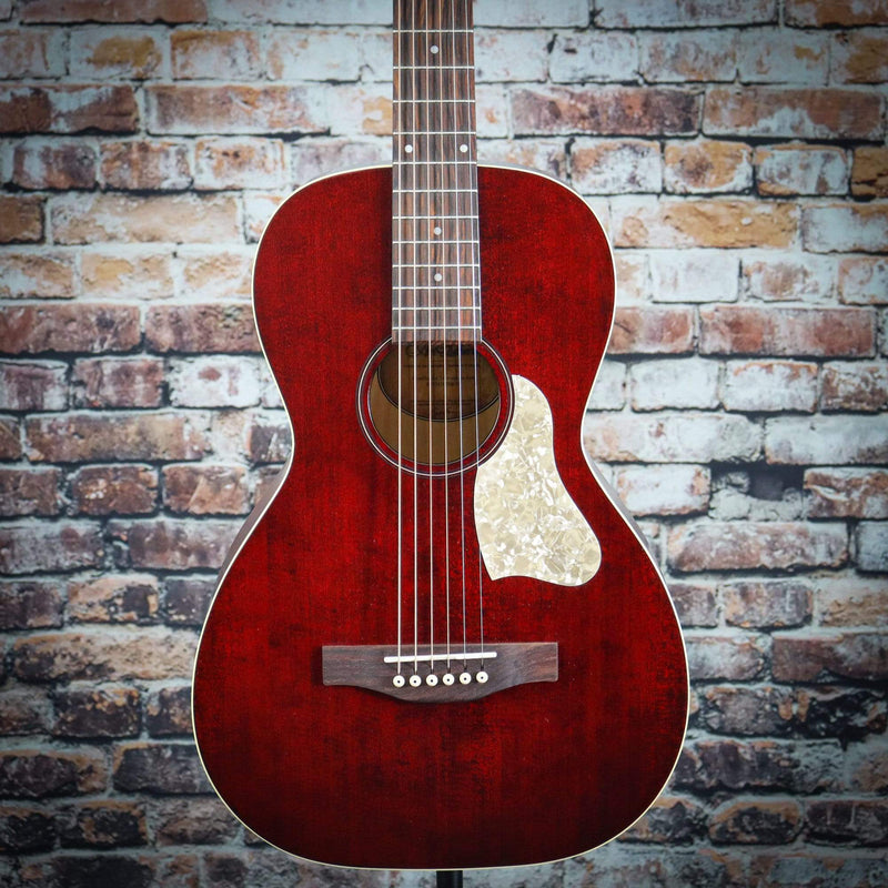 Art & Lutherie Roadhouse Parlor Acoustic Guitar | Tennesse Red W/ Bag