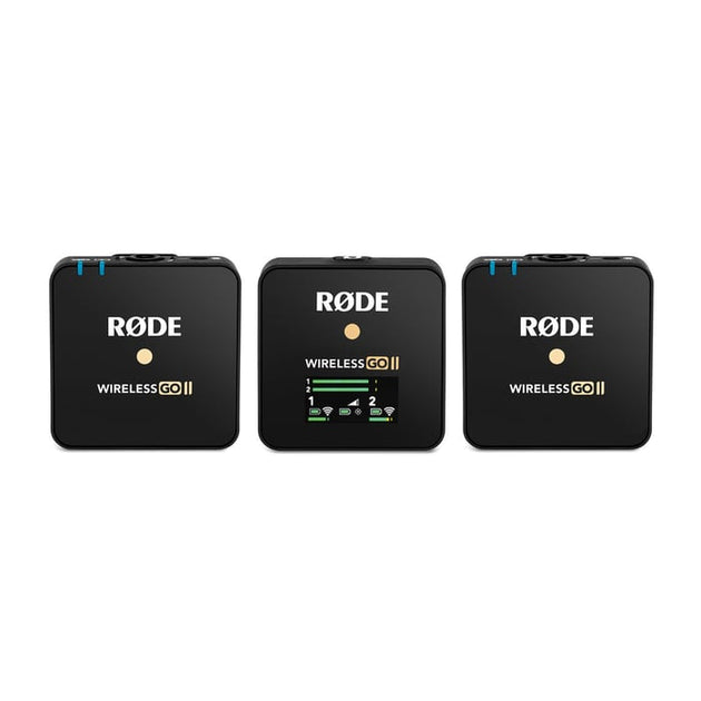 Compact wireless microphone system that operates in the 2.4GHz spectrum.