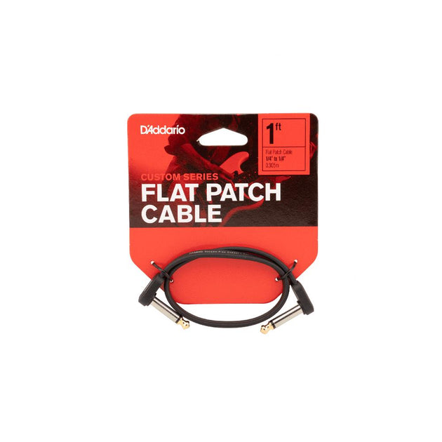 D'Addario 1" Flat Patch Cable | Right Angle