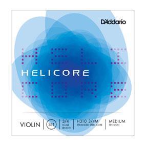 D'Addario Helicore 3/4 Violin String Set Medium | H31034M