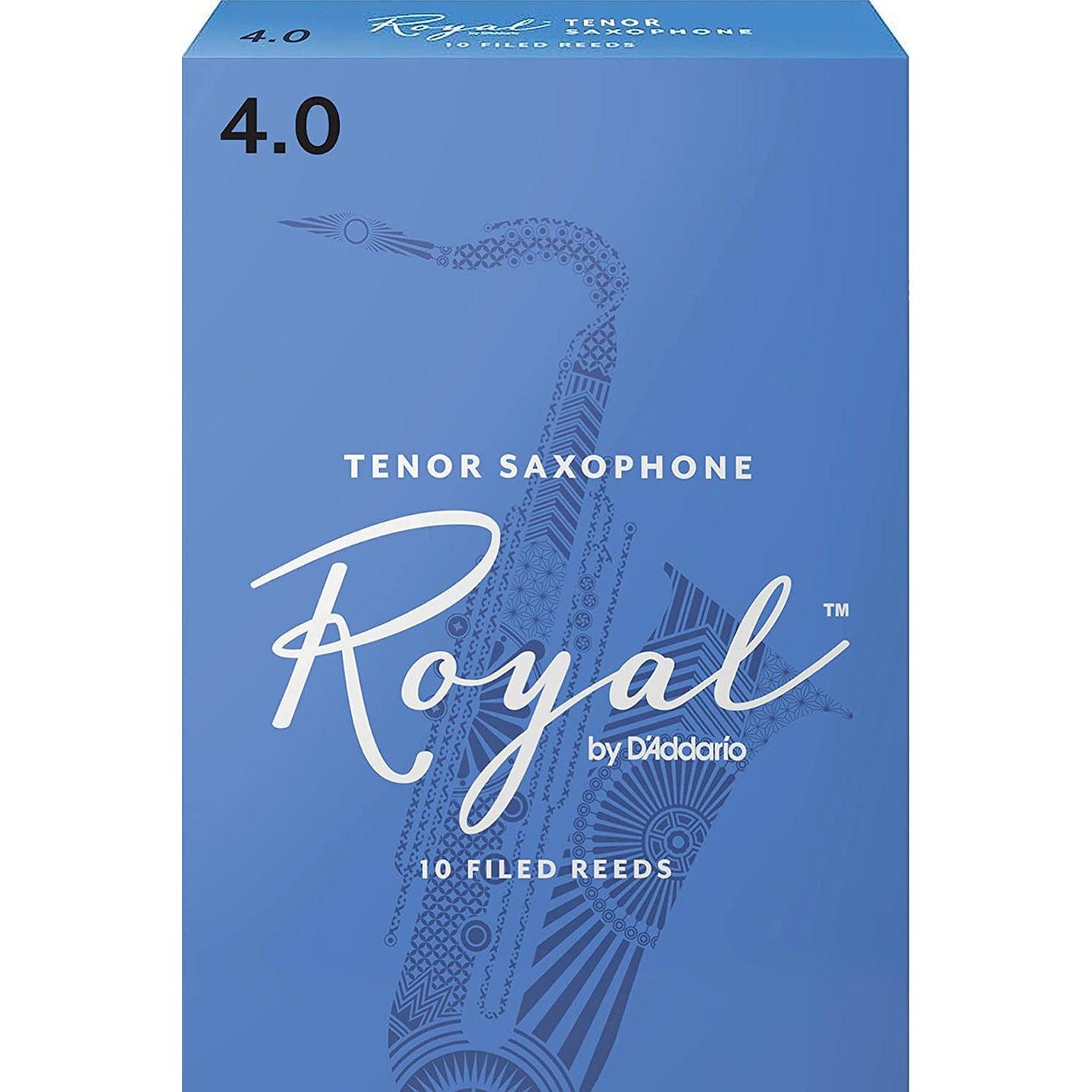 D'Addario Royal Tenor Saxophone Reeds, 4.0 Strength | 10-Pack