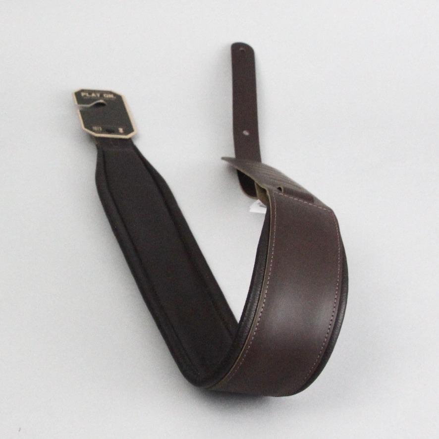 Levy's 3 inch Wide Dark Brown Top Grain Leather Guitar Straps