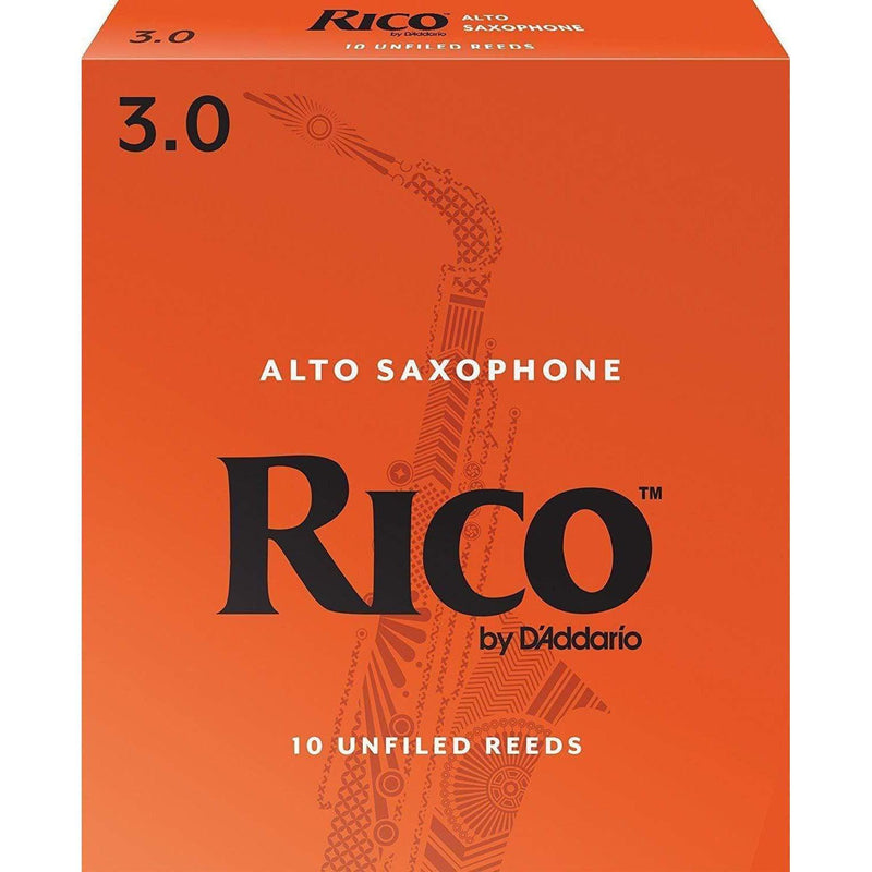 Rico Alto Sax Reeds, Strength 3, 10-pack