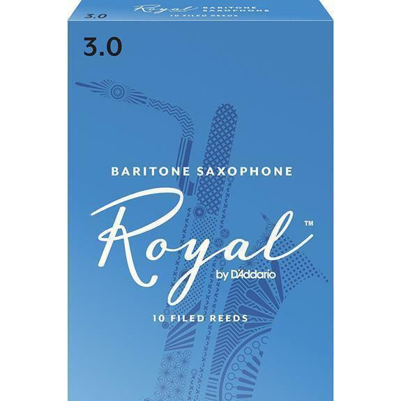 Rico Royal Baritone Sax Reeds, Strength 3, 10-pack