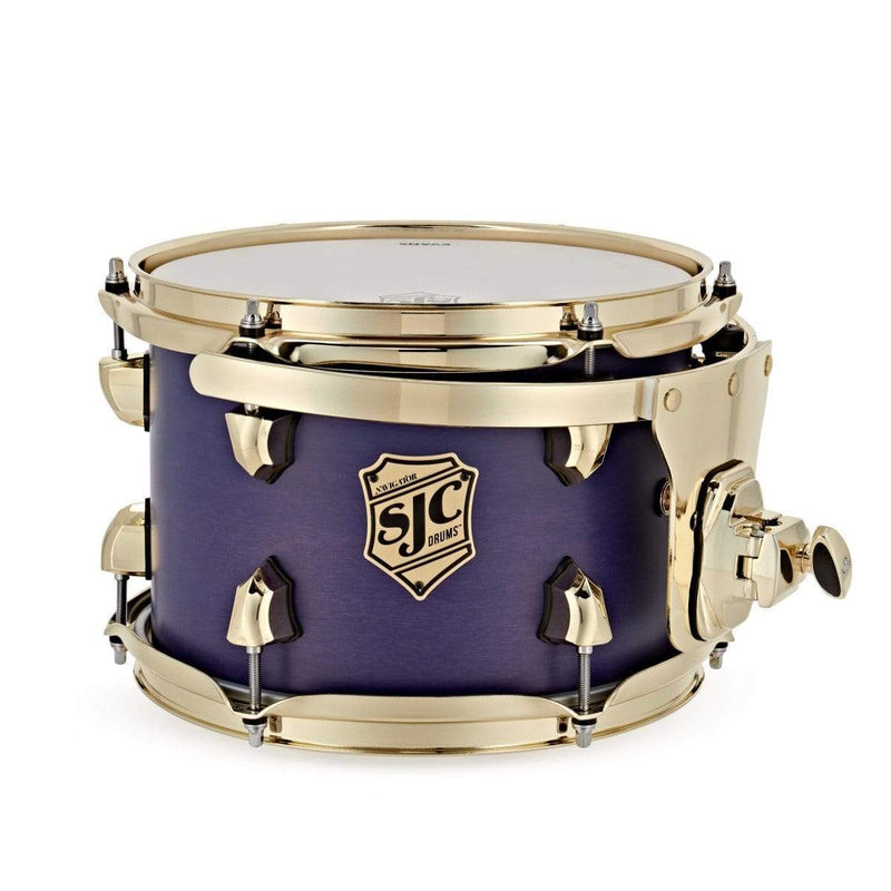 SJC Drums Navigator Rack Tom 7x10 Purple Stain, Brass HW