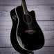 TransAcoustic - Folk Guitar with cutaway, Solid Sitka Spruce Top, Mahogany Back & Sides, Die Cast Chrome Tuners, Black