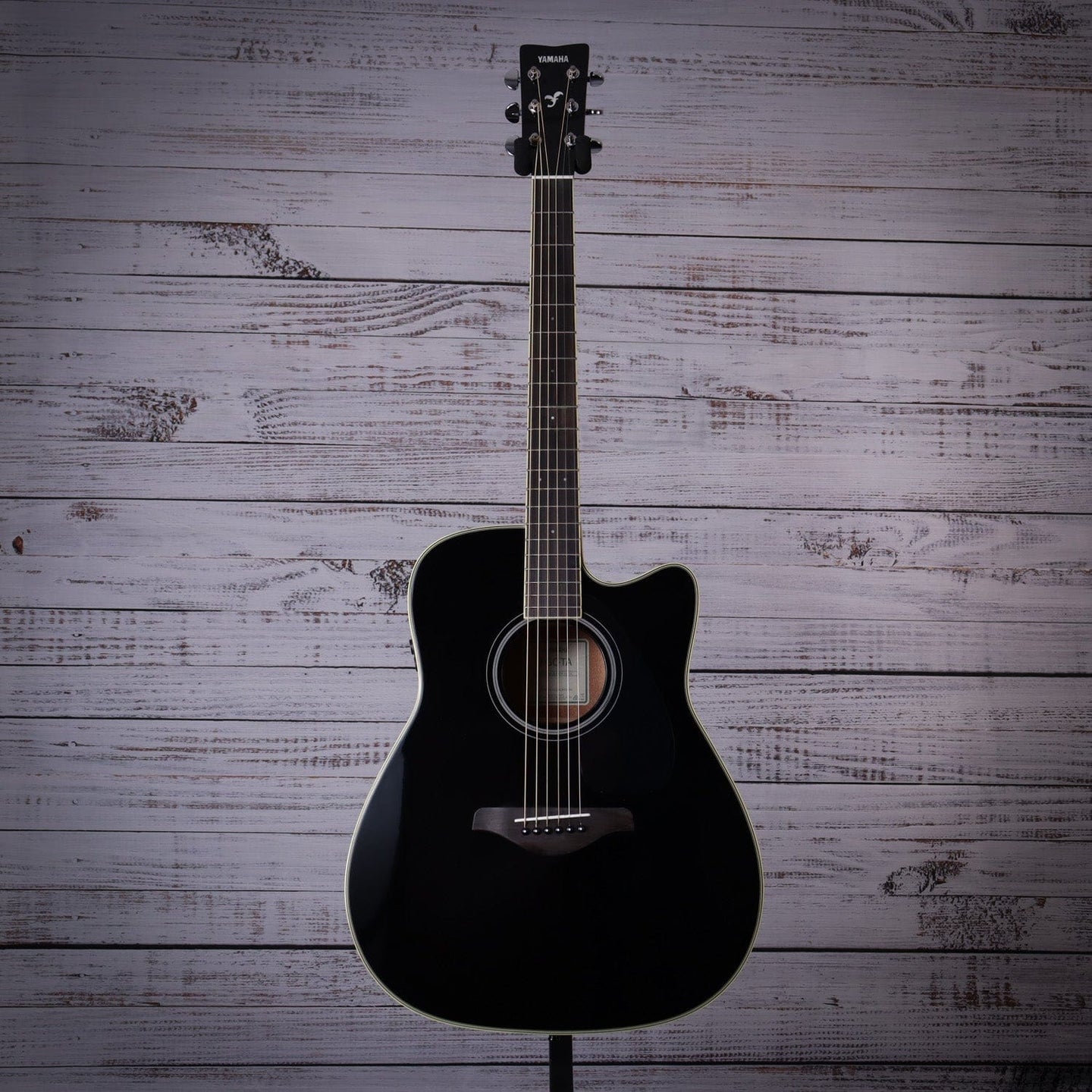 TransAcoustic - Folk Guitar with cutaway, Solid Sitka Spruce Top, Mahogany Back & Sides, Die Cast Chrome Tuners, Black