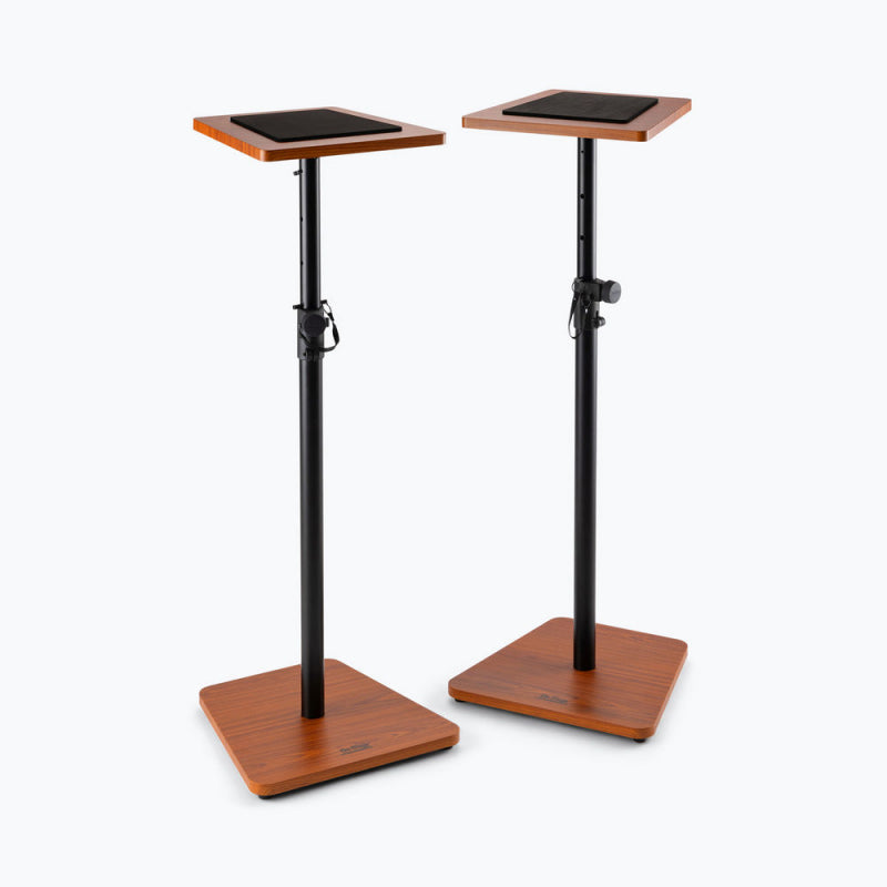 On Stage Wood Studio Monitor Stands | Pair | Rosewood