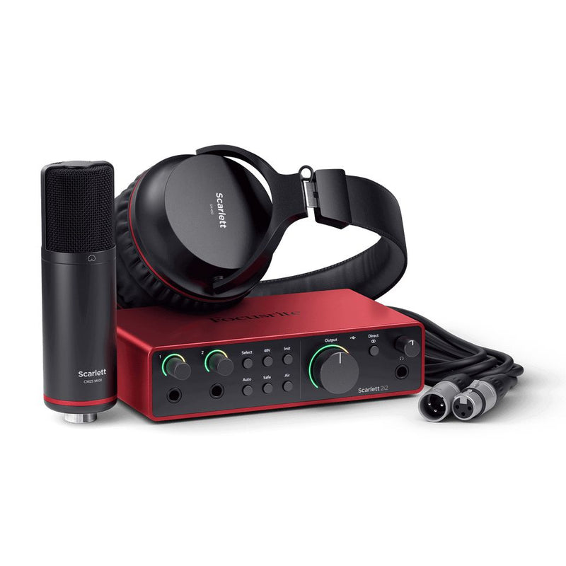 Focusrite Scarlett 2i2 Studio Recording Interface Bundle | 4th Gen