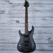 Schecter Left-Handed Damien-6 Electric Guitar | Satin Black | Maple Neck +Rosewood Fingerboard +Bat Inlays +Blackout Hardware (FREE SHIPPING)