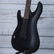 Schecter Left-Handed Damien-6 Electric Guitar | Satin Black | Maple Neck +Rosewood Fingerboard +Bat Inlays +Blackout Hardware (FREE SHIPPING)