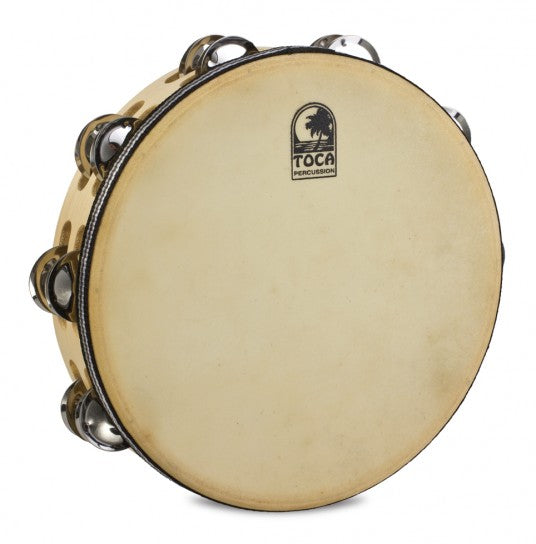 Toca Percussion Player Series Tambourine | Double Row with head