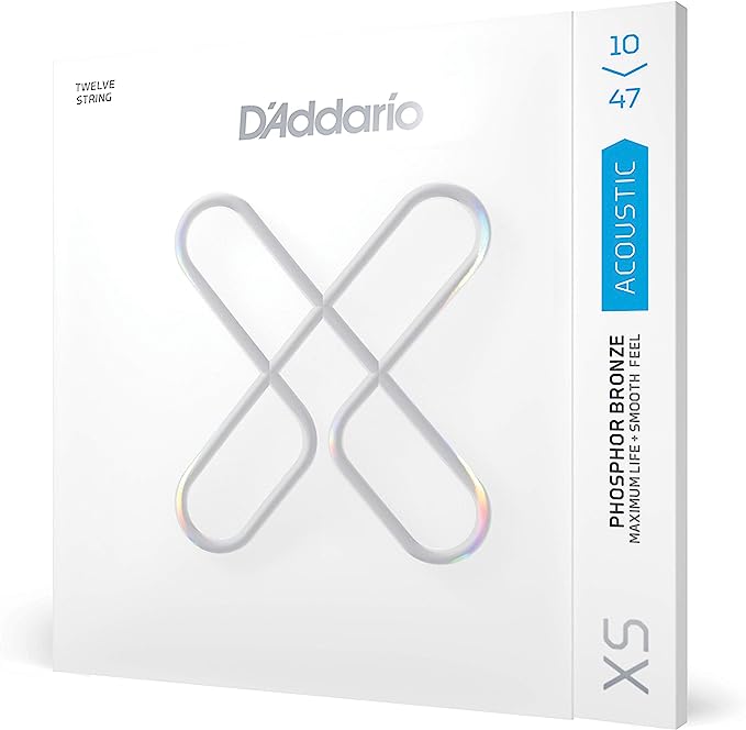 D'Addario XS Phosphor Bronze 12-String Acoustic Guitar Strings | Light