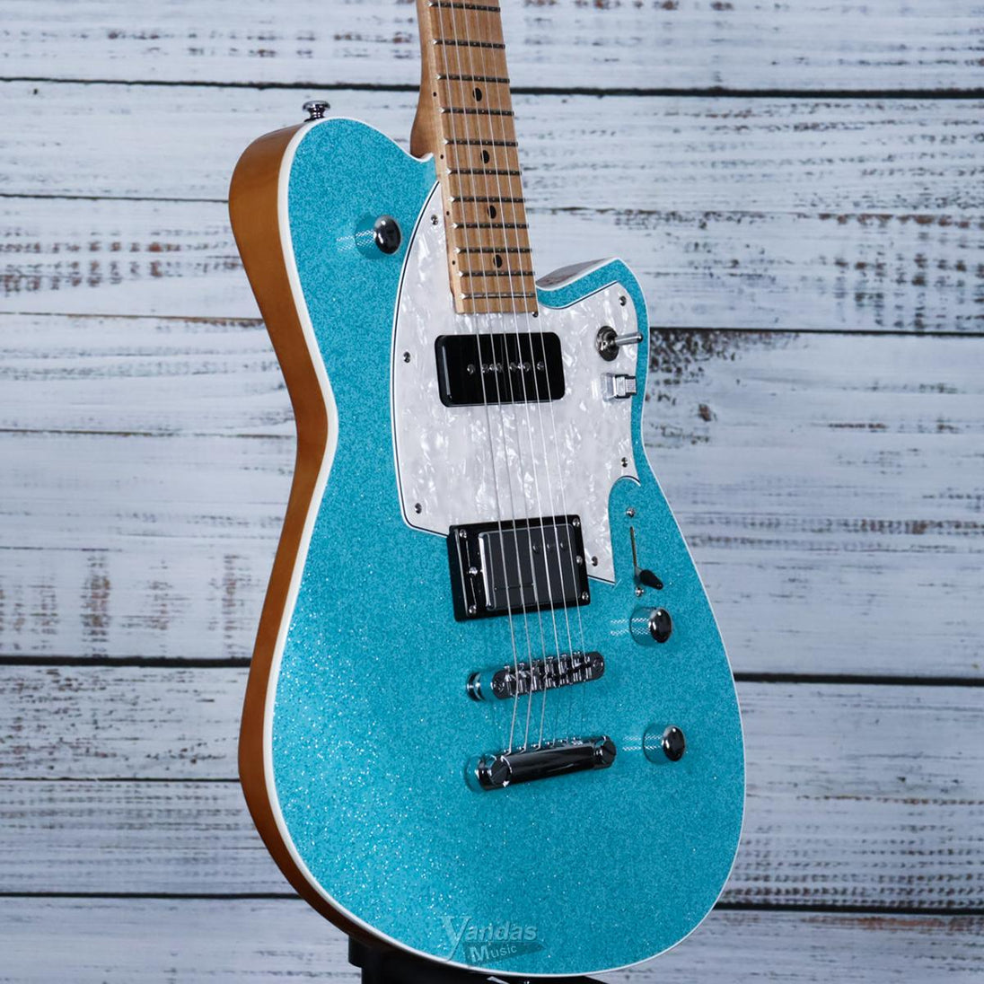 Reverend Chris Freeman Signature Guitar | Turquoise Sparkle