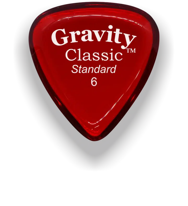 Gravity Picks Classic Standard | 6.0mm | Polished Red