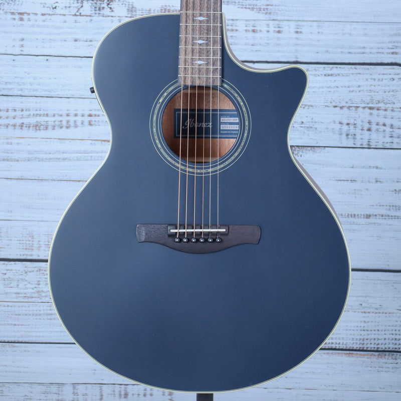 Ibanez AE100 Acoustic Guitar | Dark Tide Blue Flat