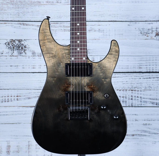 Schecter Standard Series C-1 | Black Fade Burst Burl