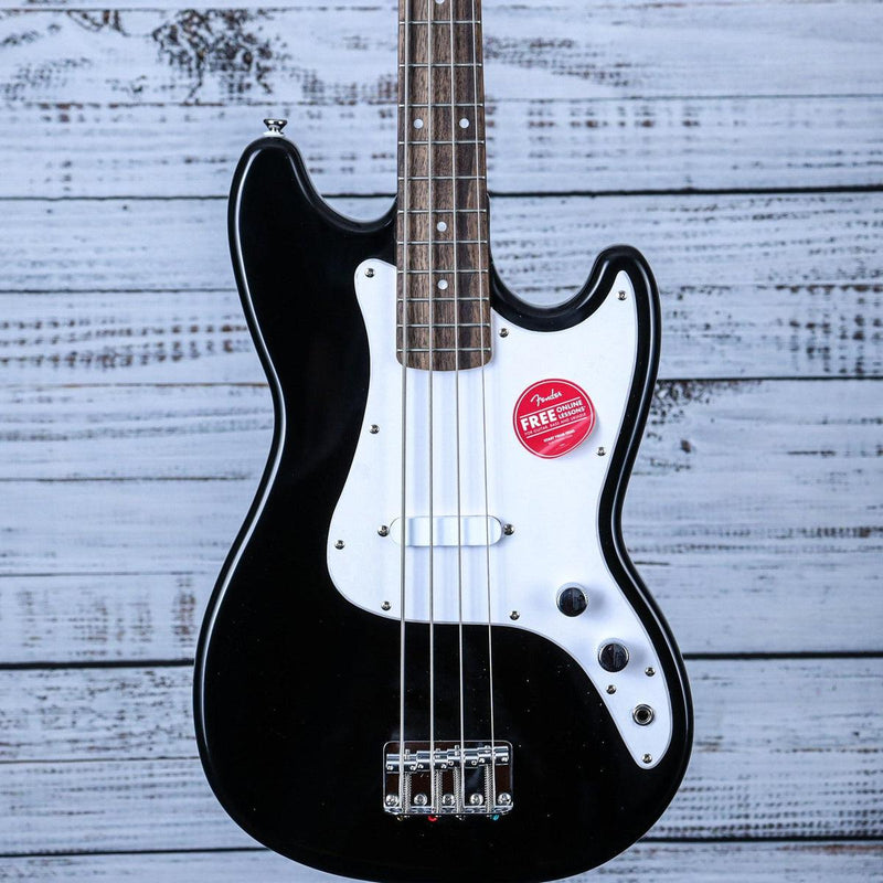 Squier Sonic Bronco Bass Guitar | Black w/White Pickguard
