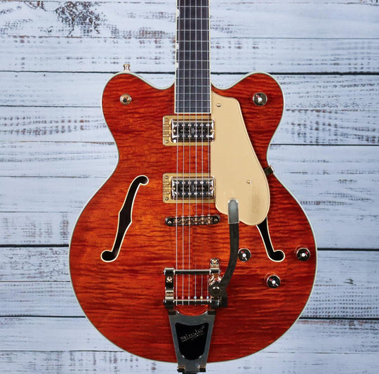*DEMO* Gretsch Electromatic LTD Flame Okoume Broadkaster w/Bigsby | Roundup Orange