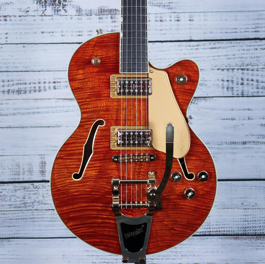 *DEMO* Gretsch Electromatic LTD Flame Okoume Broadkaster Jr. w/Bigsby | Roundup Orange