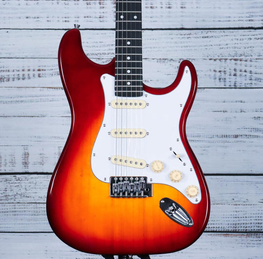 Amati H-Series Double Cut-Away SSS Electric Guitar | Classic Cherry Sunburst