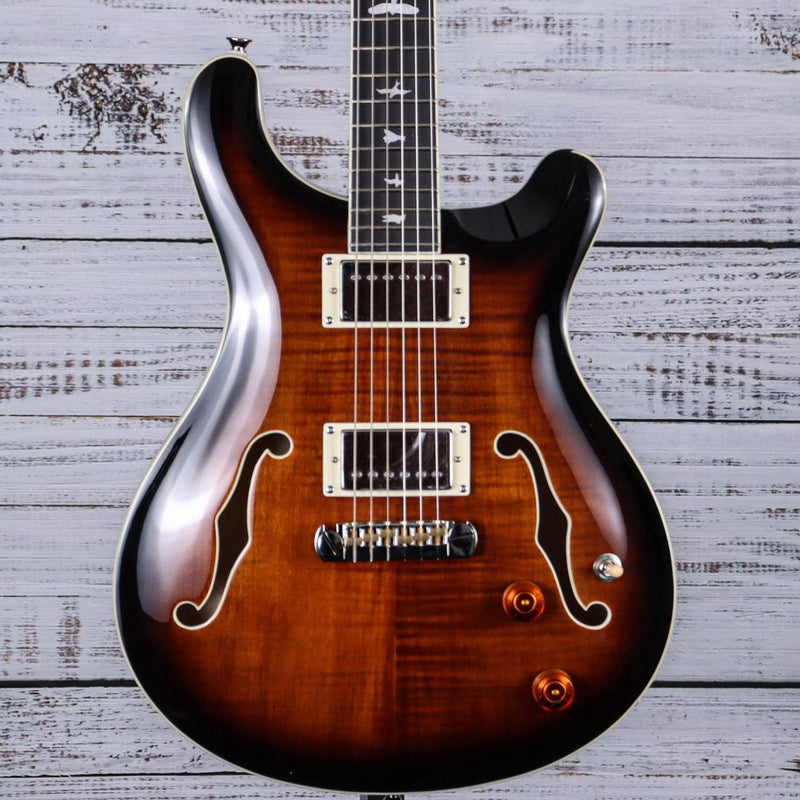 PRS SE Hollow Body II Electric Guitar | Black Gold Burst