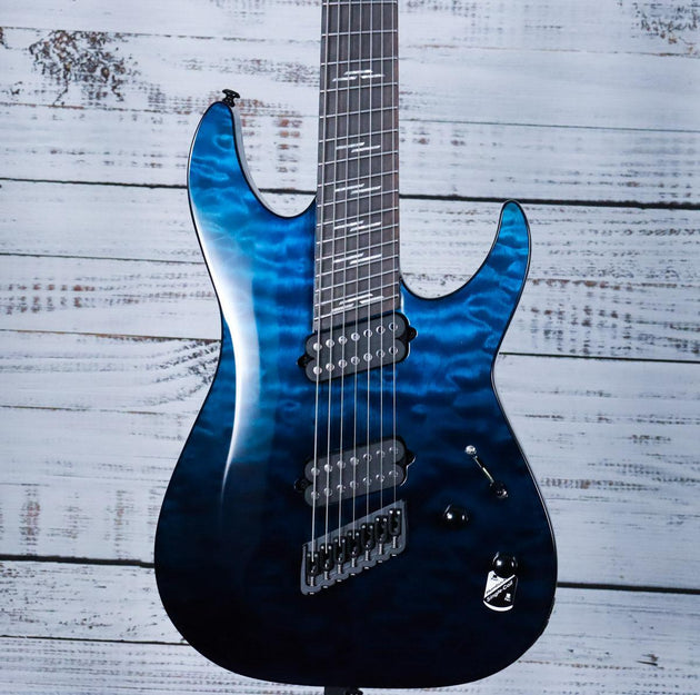 *DEMO* Schecter Reaper 7 Elite Multiscale | Deep Ocean Blue