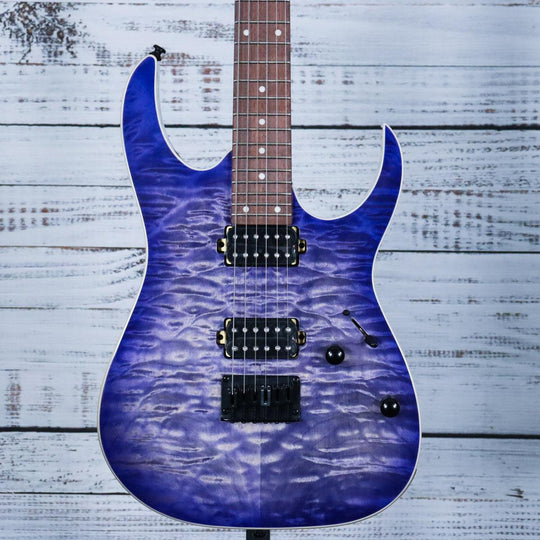 *DEMO* Ibanez RG421QM Standard Electric Guitar | Cerulean Blue Burst