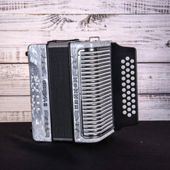 Hohner Corona II Diatonic Accordion | G\C\F | White | 3500GW