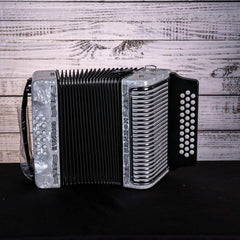 Hohner Corona II Diatonic Accordion | G\C\F | White | 3500GW