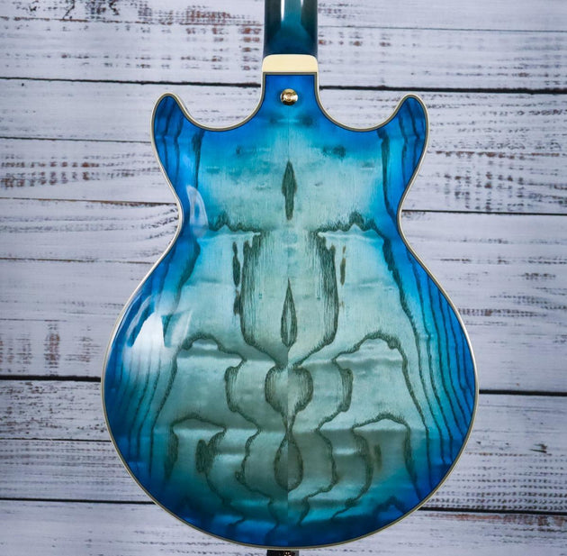 Ibanez AM93QA AM Artcore Expressionist 6str Guitar | Jet Blue Burst