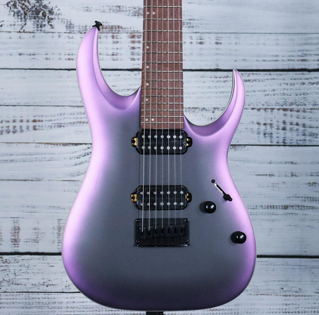 Ibanez RGA742EX RGA Standard 7str Electric Guitar | Black Aurora Burst Matte