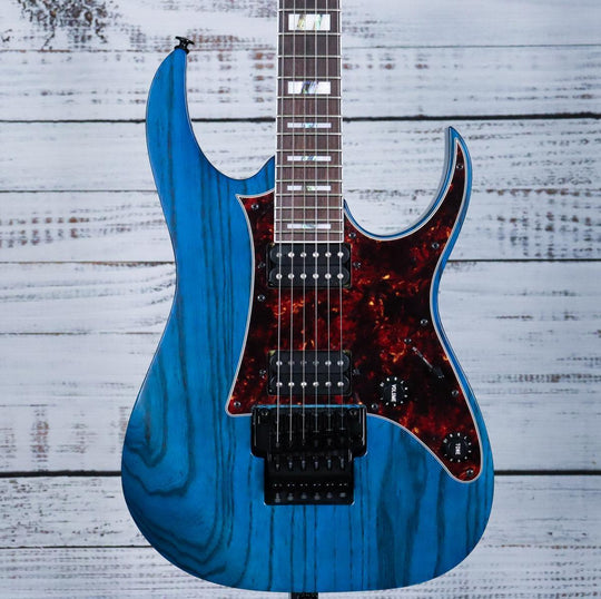 Ibanez RG653DX RG Prestige 6str Electric Guitar | Transparent Deep Blue Flat