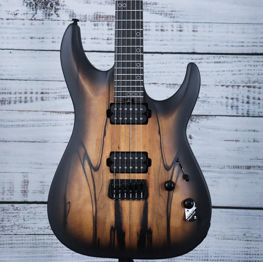 Schecter C-1 Pale Moon | Natural Satin with Black Burst