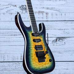 Jackson Pro Plus Series Soloist SLA3Q Guitar | Amber Blue Burst