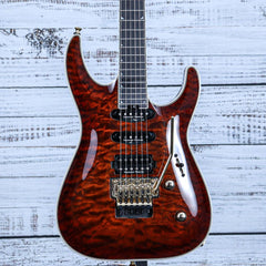 Jackson Pro Plus Series Soloist SLA3Q Guitar | Amber Tiger Eye