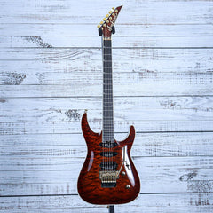 Jackson Pro Plus Series Soloist SLA3Q Guitar | Amber Tiger Eye