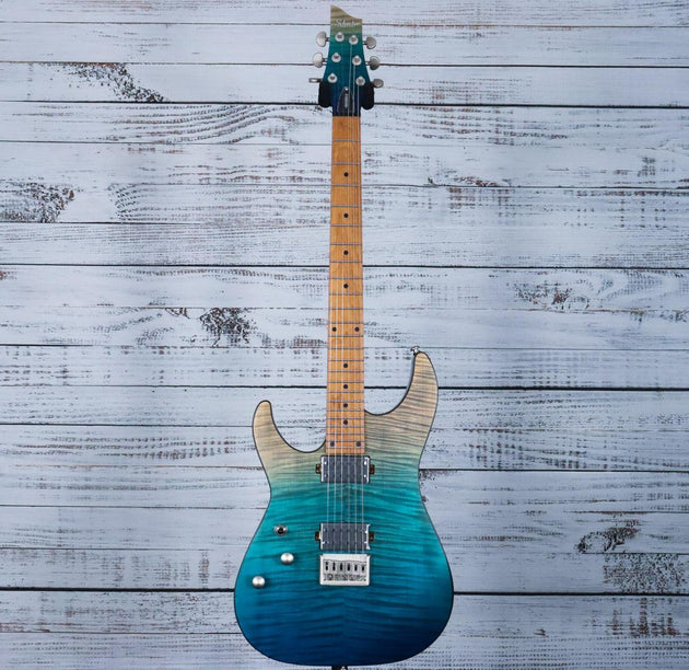 Schecter Left-Handed C-1 Standard Plus | Blue Fade