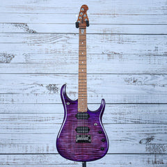 Ernie Ball Music Man JP15 Electric Guitar | Purple Nebula Flame Top