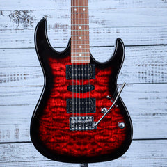Ibanez GRX70QA GIO Series Electric Guitar | Transparent Red Burst