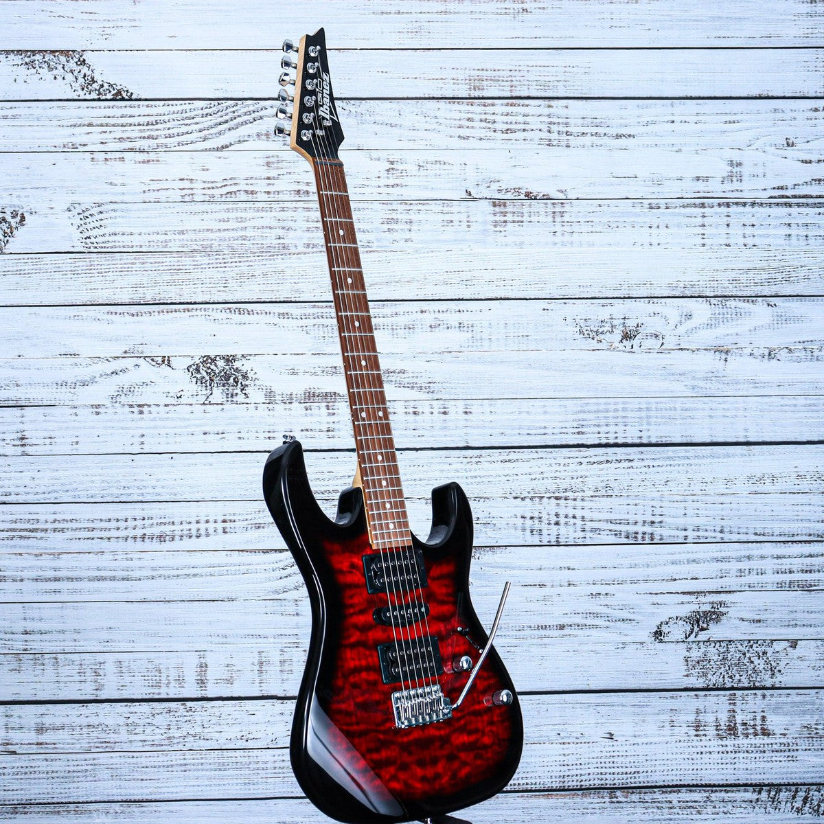 Ibanez GRX70QA GIO Series Electric Guitar | Transparent Red Burst