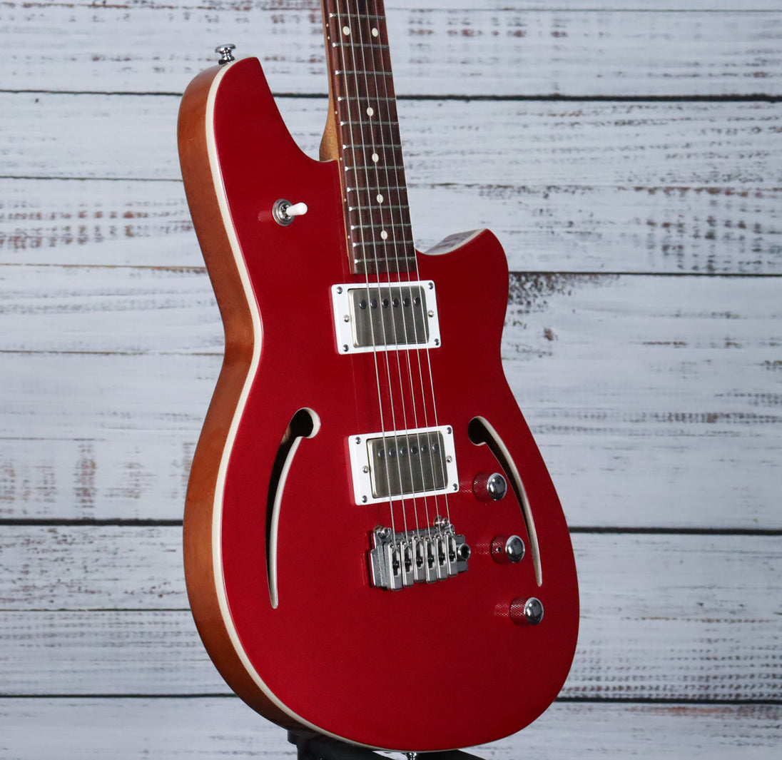 Reverend Kingbolt Air HH Semi-Hollow Electric Guitar | Metallic Cherry