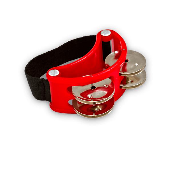 Latin Percussion Foot Tambourine | Red