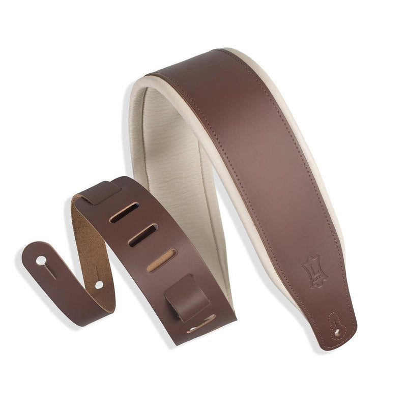Levys Favorite Padded Leather Strap | Two-Tone Brown and Cream