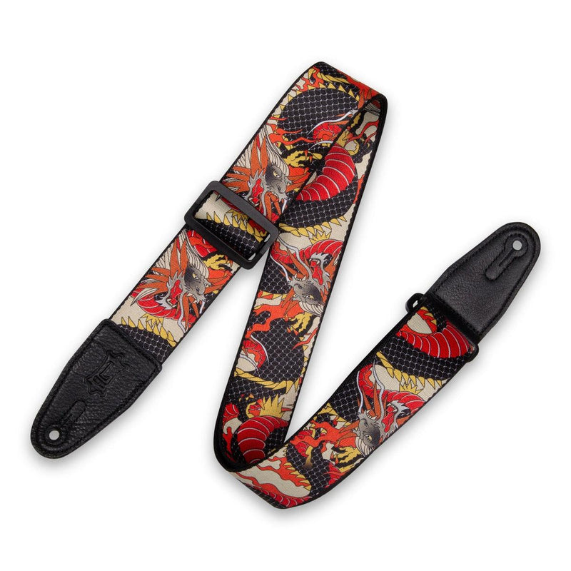 Levys Polyester Guitar Strap | Japanese Traditional Dragon