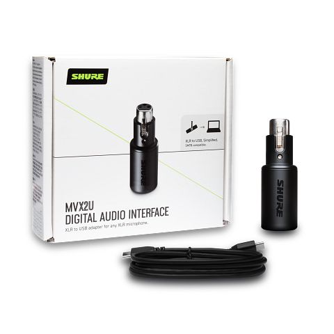 Shure Motive MVX2U XLR to USB Adapter Recording Interface