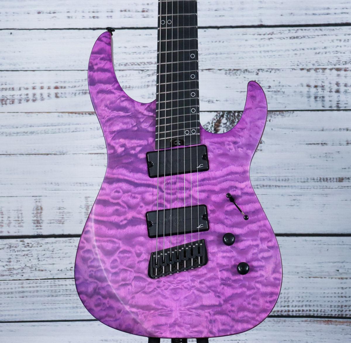 Legator Ninja N7FSS 7str Multiscale Electric Guitar | Purple Quilt