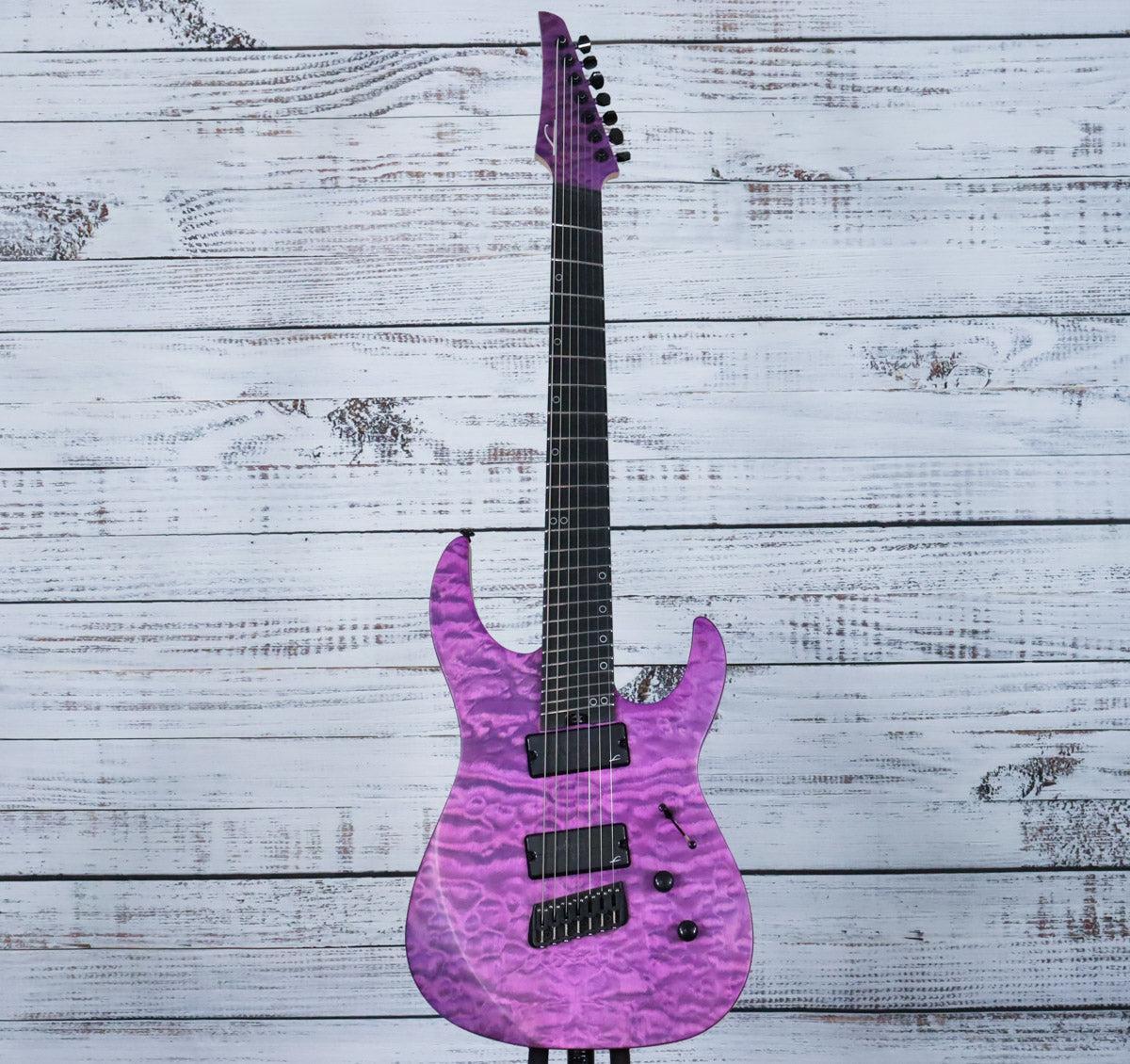 Legator Ninja N7FSS 7str Multiscale Electric Guitar | Purple Quilt