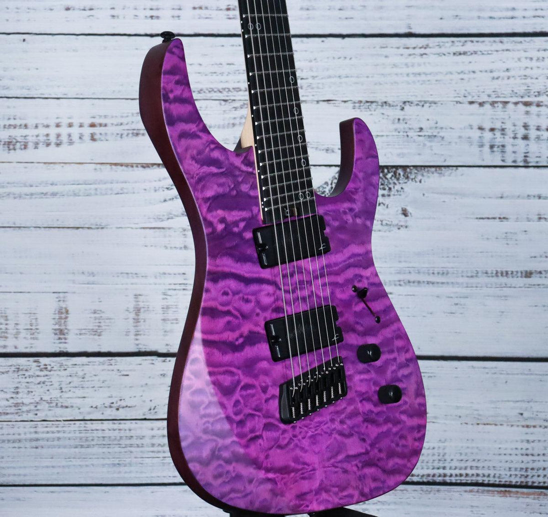 Legator Ninja N7FSS 7str Multiscale Electric Guitar | Purple Quilt
